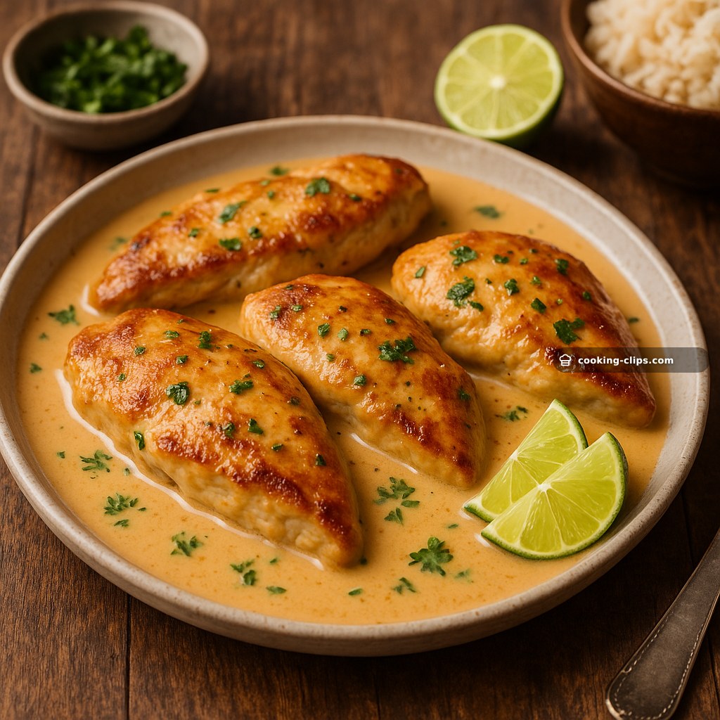 Garlic-Lime Chicken in Creamy Coconut Silk Sauce — Dinner recipe
