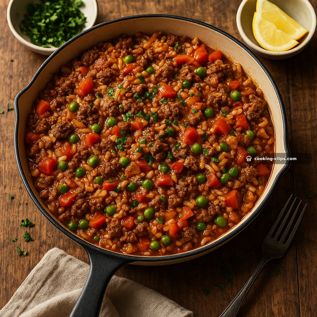 Picadillo-Style Beef & Veggie Rice Skillet — Dinner recipe