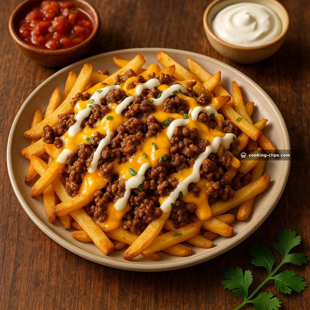 Loaded Fries with Smoky Garlic Mayo & Cheddar — Snack recipe