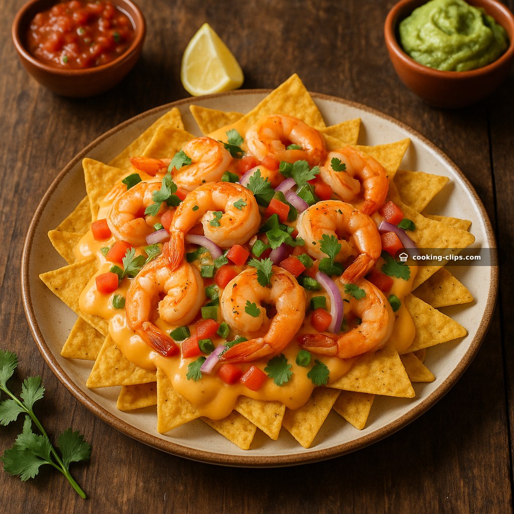 Nachos de Mariscos (Camarones) — Snack recipe