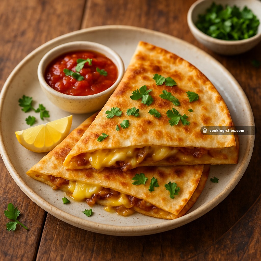 Crispy Cheese & Onion Quesadilla (Solo Snack) — Snack recipe