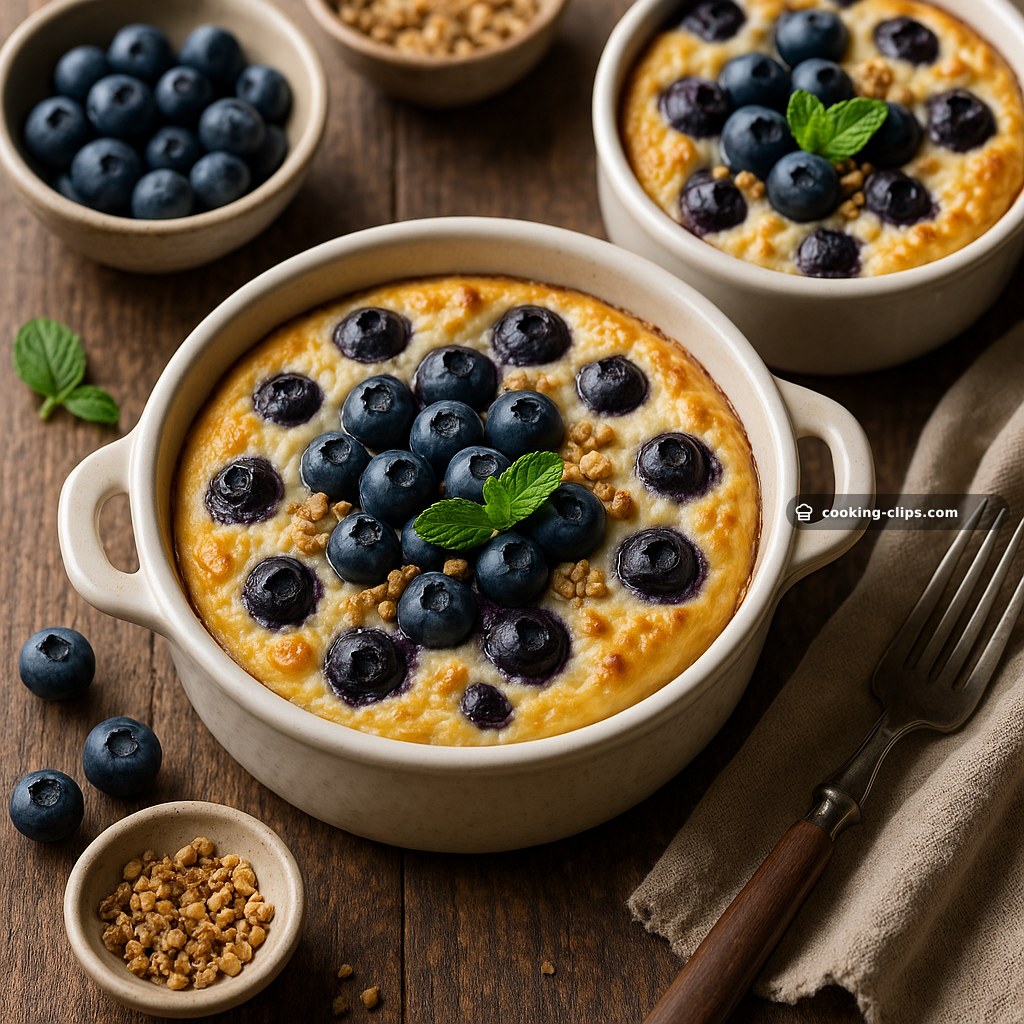 Baked Blueberry Cottage Cheese Breakfast Bowls — Dessert recipe