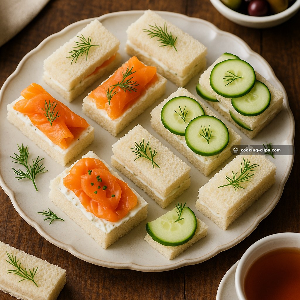 High Tea Smoked Salmon & Cucumber Tea Sandwiches (3 Ways) — Snack recipe