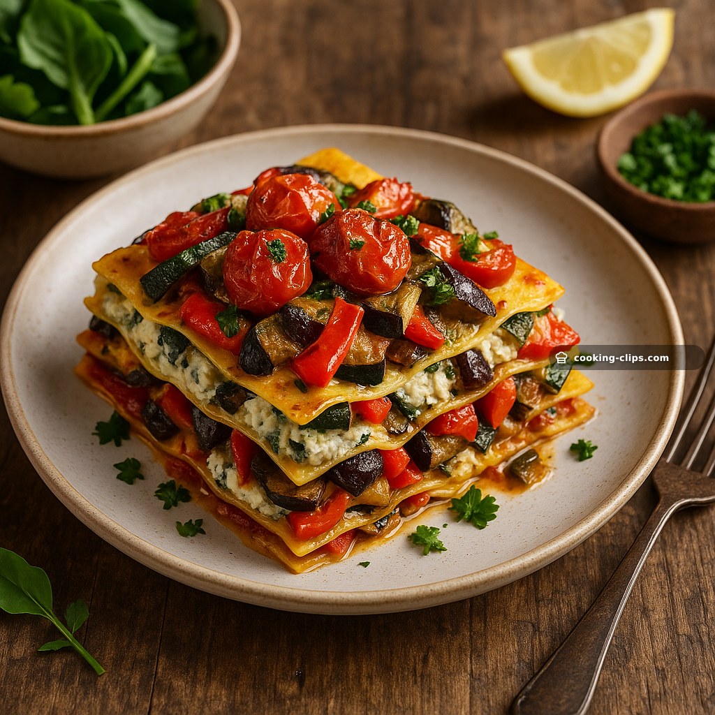 Lasagna di Verdure Mediterranee con Ricotta Cremosa — Dinner recipe