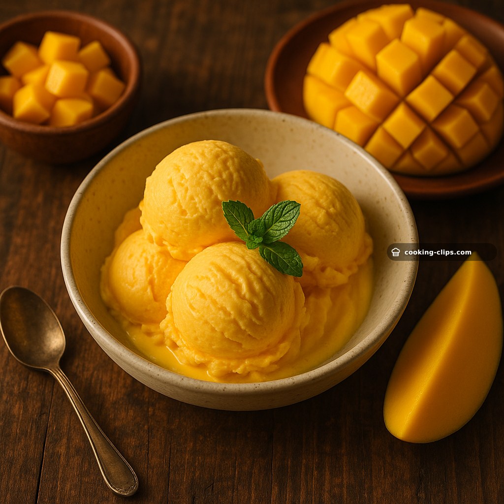 Mango Ice Cream — Dessert recipe
