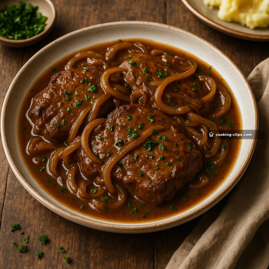 Slow Cooker Braised Steak and Onions — Dinner recipe